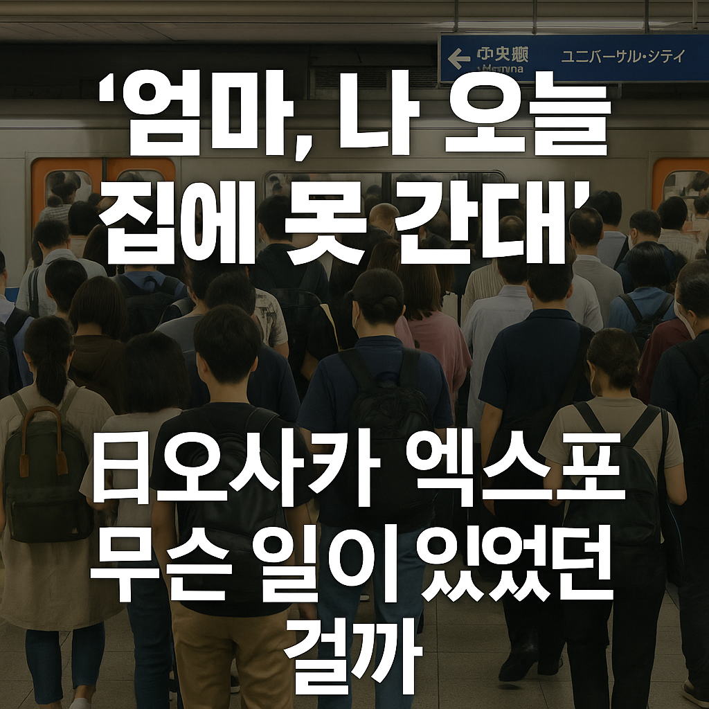 일본 오사카 엑스포 무슨 일이 있었던 걸까