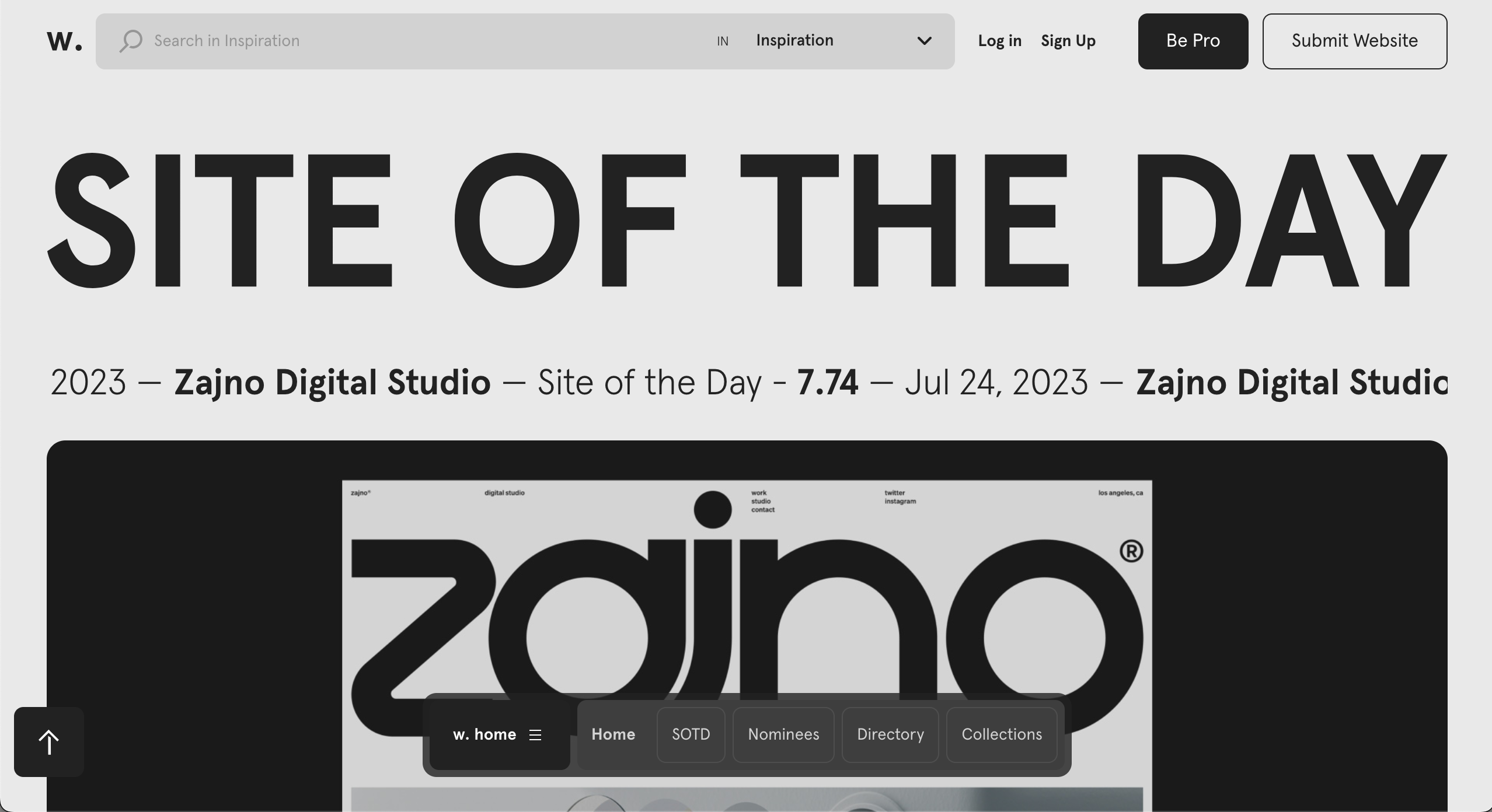 awwwards 사이트 인트로