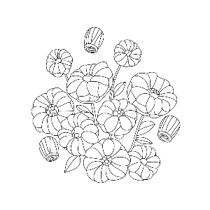 나라꽃 무궁화 대축제 (무궁화) 라인아트 이미지