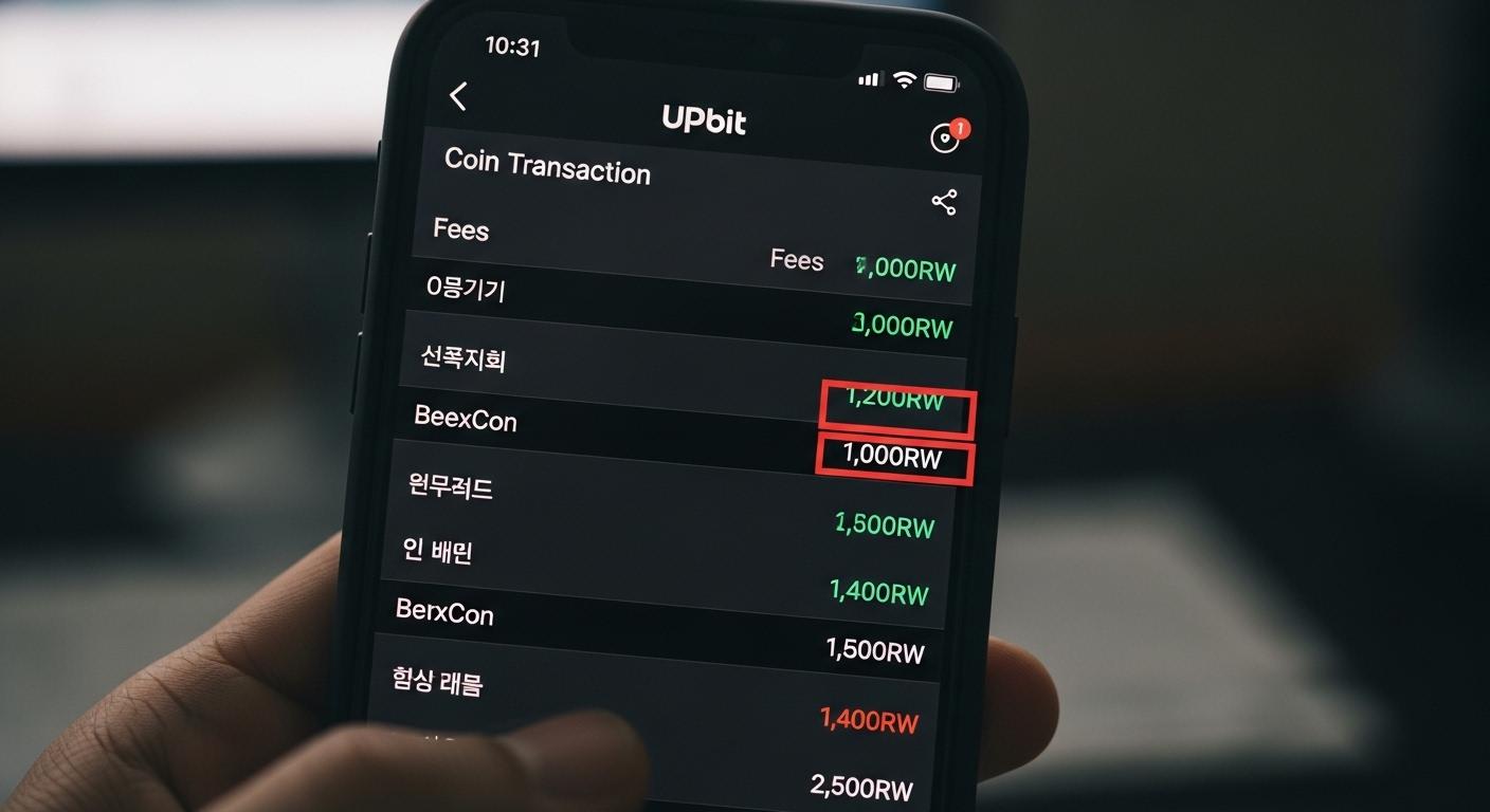 업비트 코인 수수료