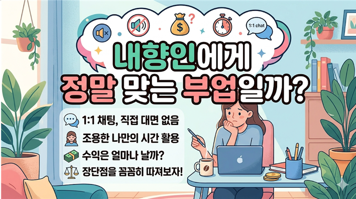 내향인에게 정말 맞는 부업일까?