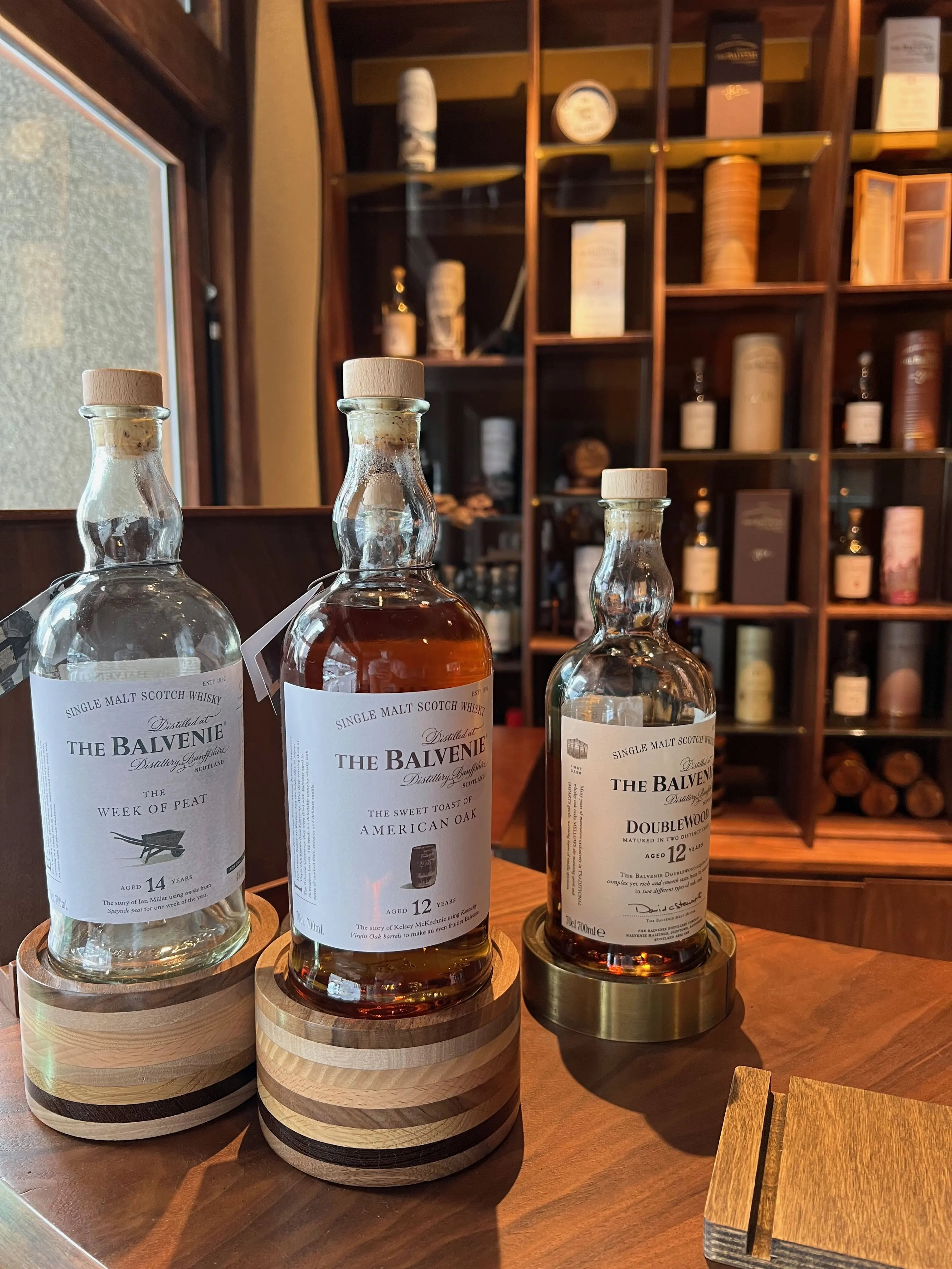 발베니 12, 14, 12아메리칸 캐스크가 놓여진 예쁜 바