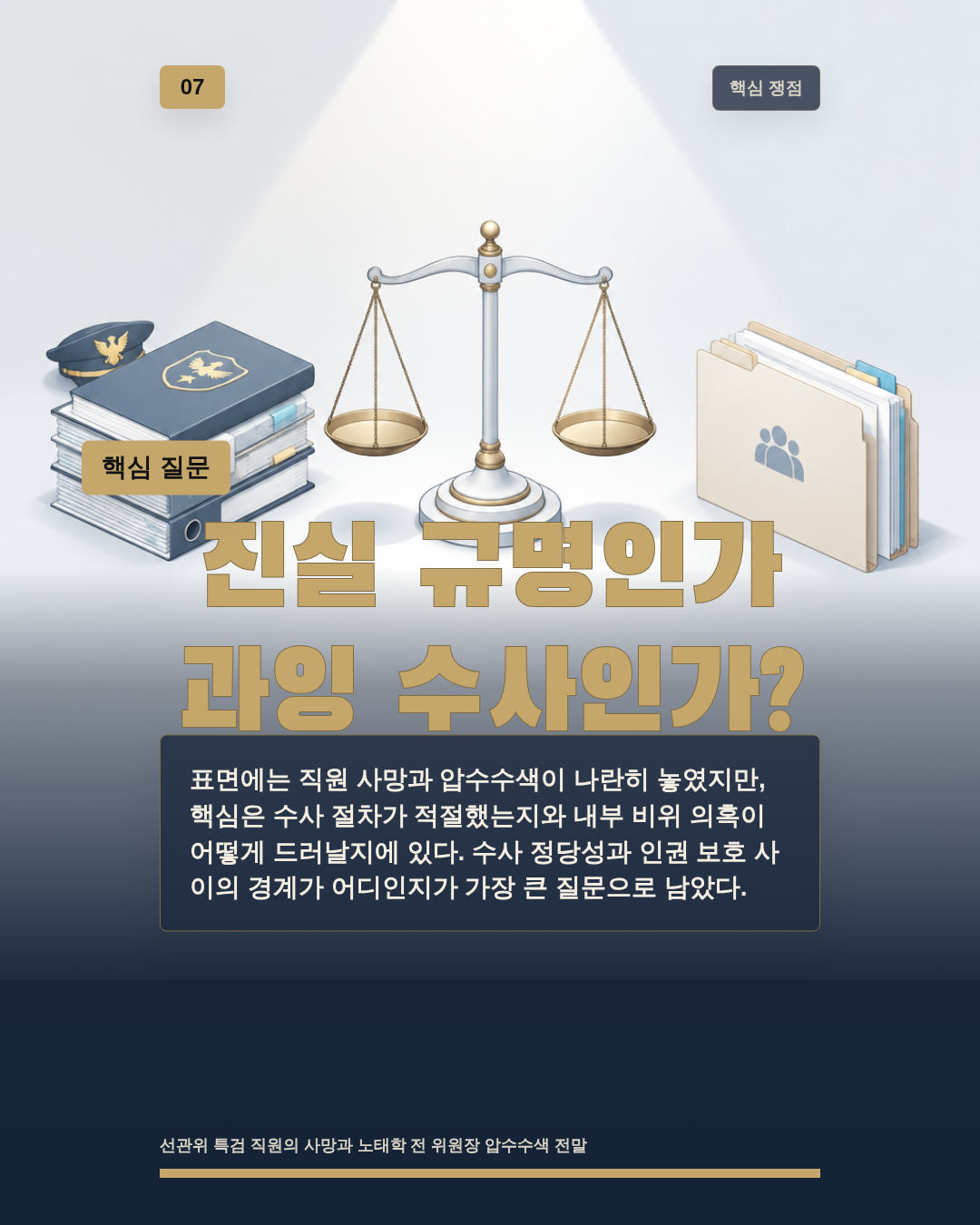 진실 규명인가 과잉 수사인가?