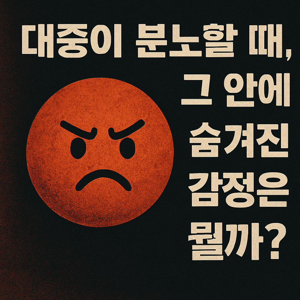 대중이 분노할 때, 그 안에 숨겨진 감정은 뭘까?