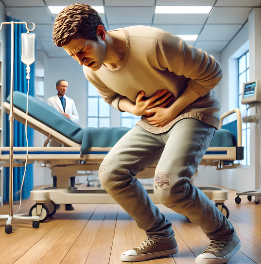 충수염 관련 복통 사진