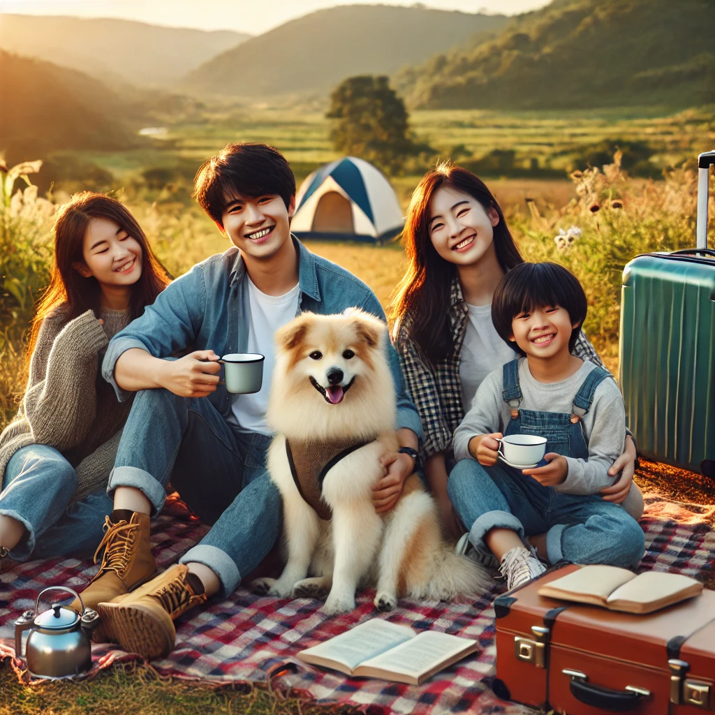 반려견과 함께 하는 여행 사진