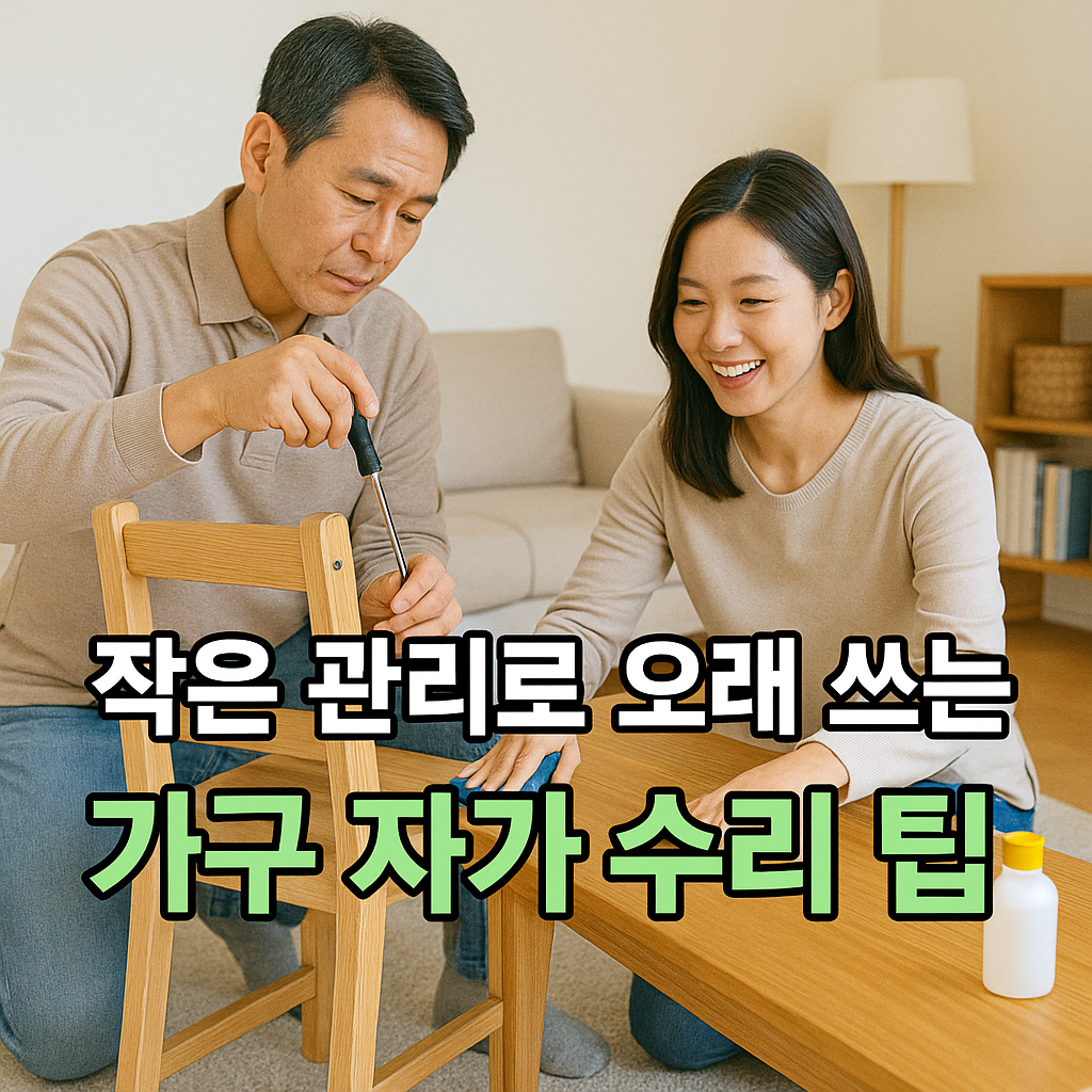 작은 관리로 오래 쓰는 가구 자가 수리