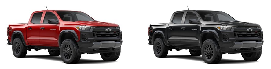 [픽업트럭 추천] 신형 3세대 콜로라도 풀체인지 색상 레디언트 레드 틴코트, 블랙