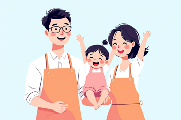 전기요금 감면 혜택을 받는 다자녀 가족의 밝고 행복한 모습