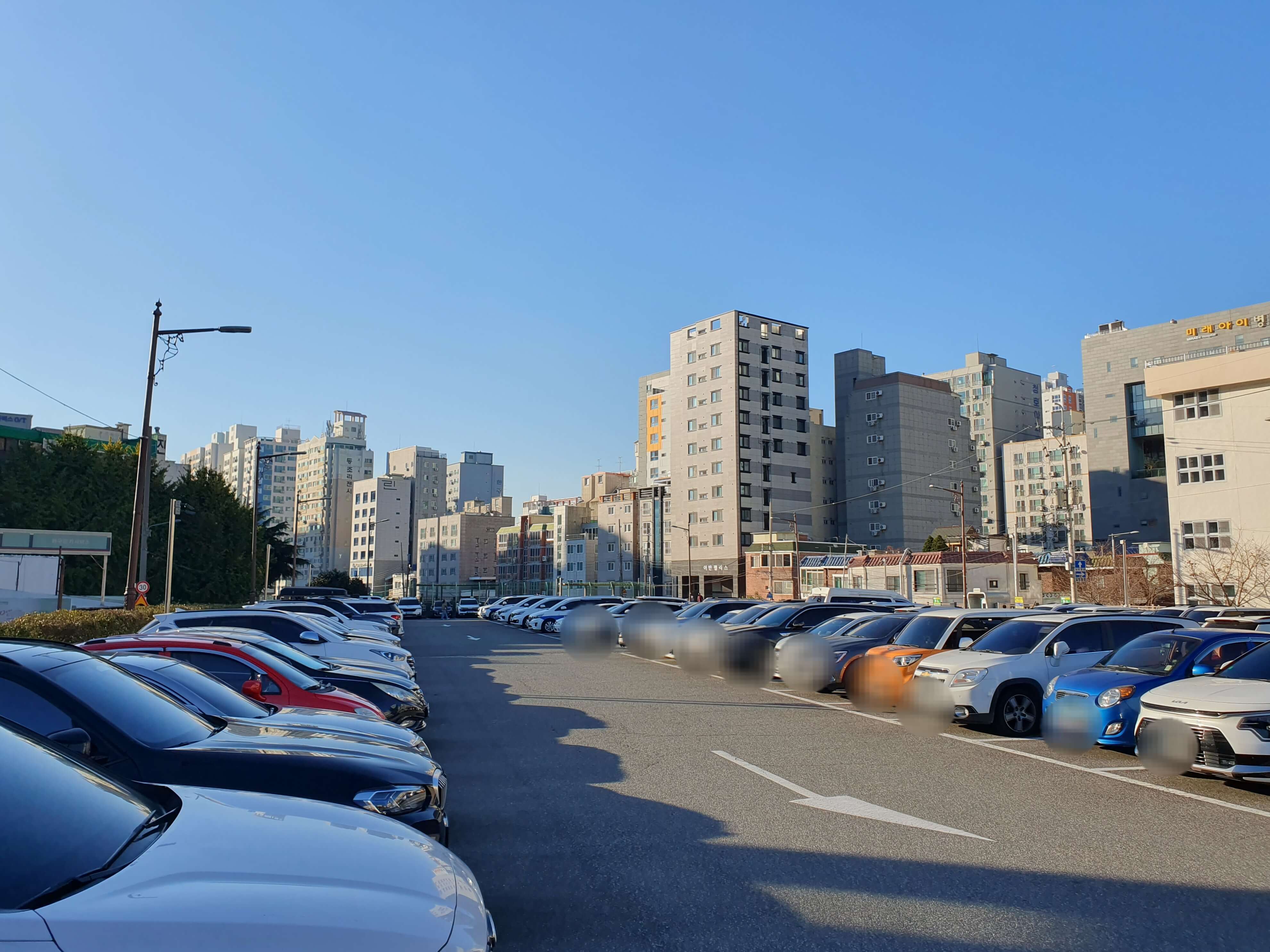 하단역 공영주차장 모습