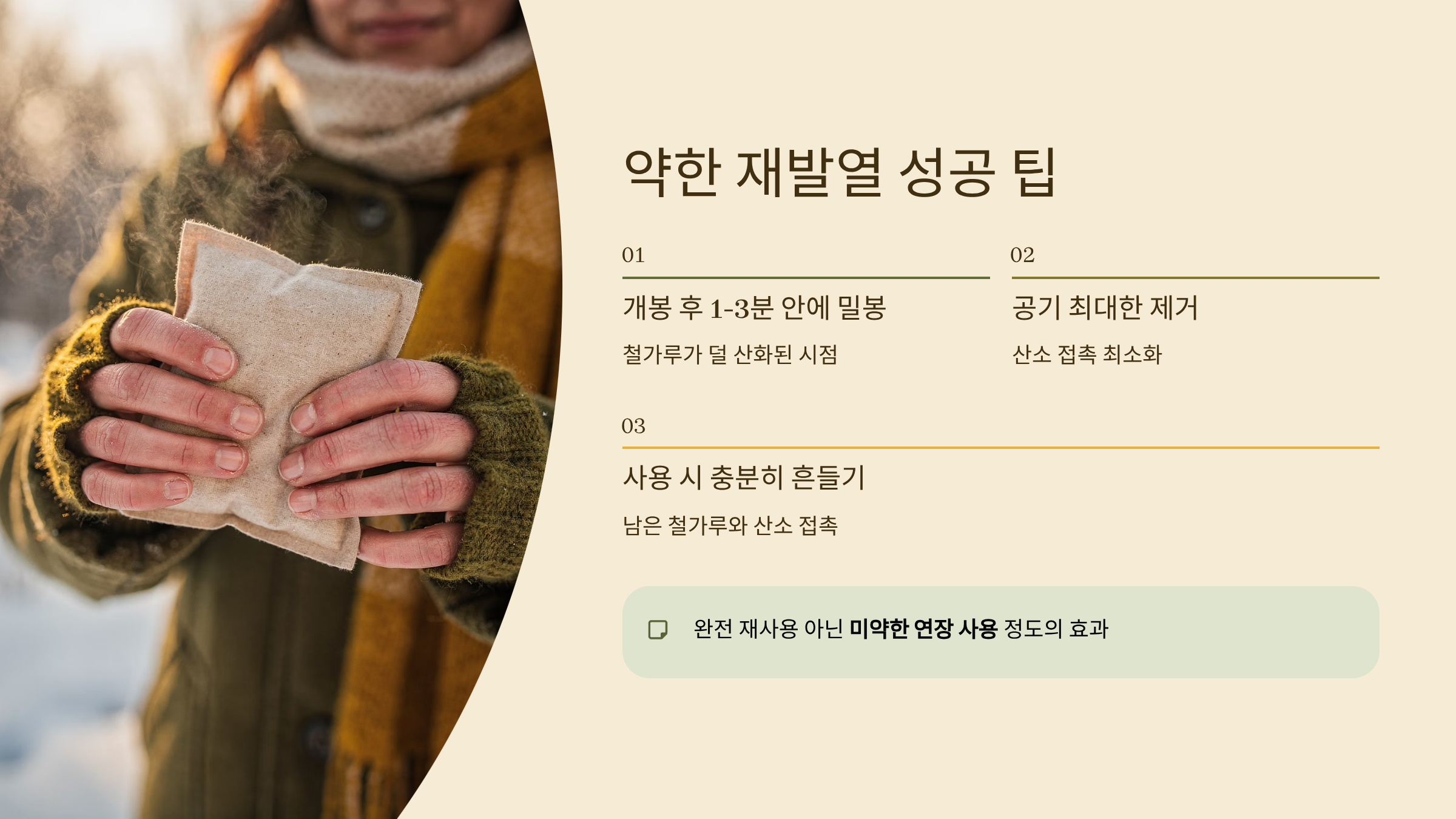 핫팩 지퍼백 사용 팁