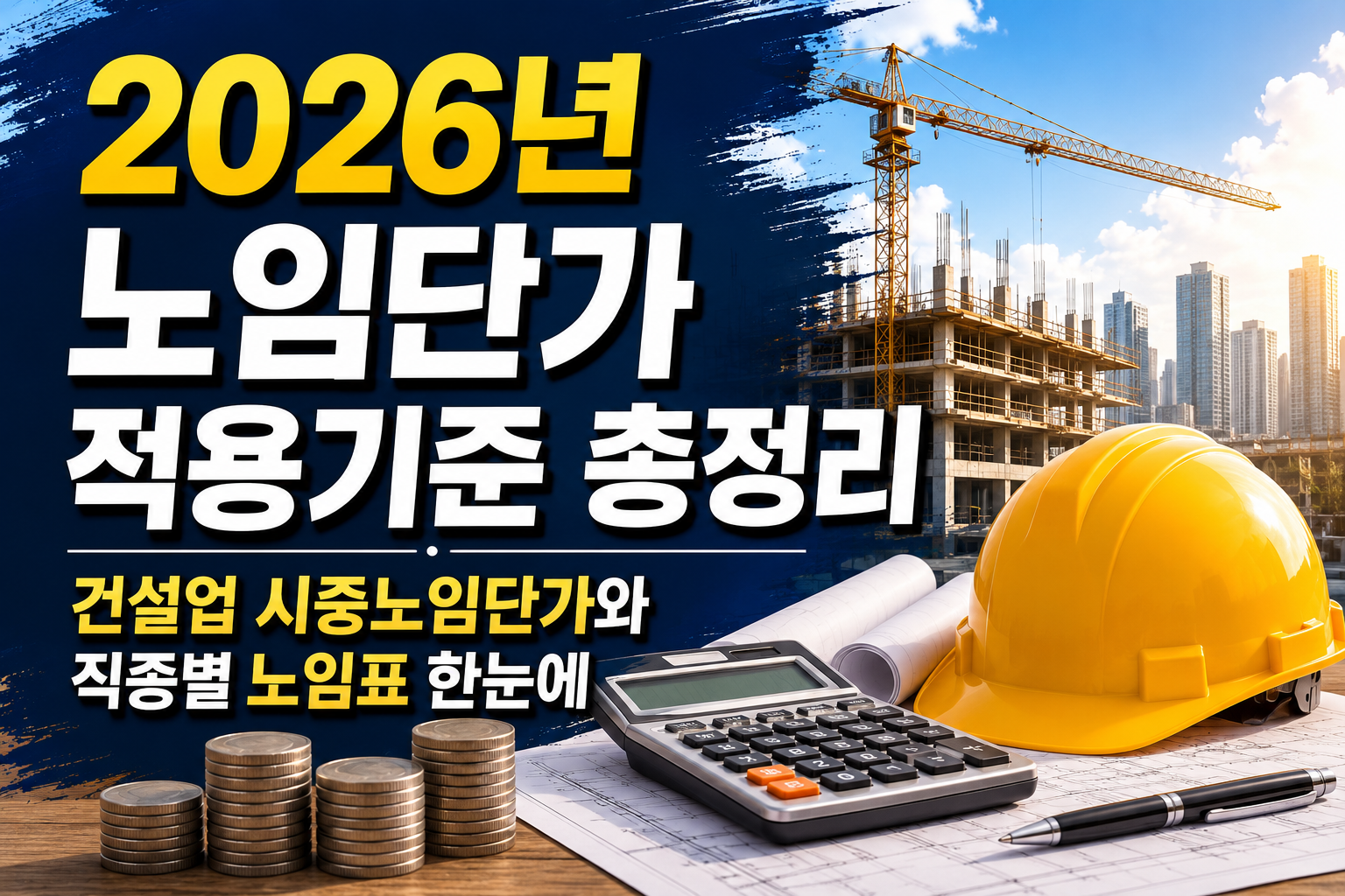 2026년 노임단가 적용기준 총정리|건설업 시중노임단가와 직종별 노임표 한눈에 관련 사진