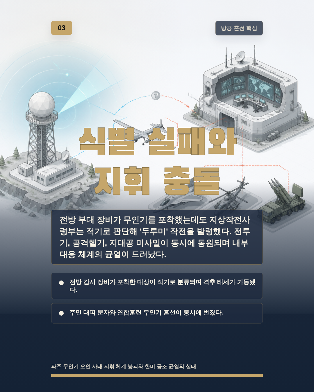 식별 실패와 지휘 충돌