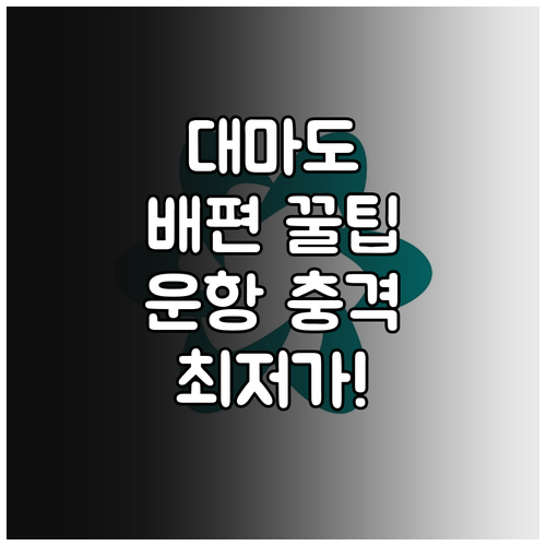 대마도 여행 배편 총정기 운항 시간과..