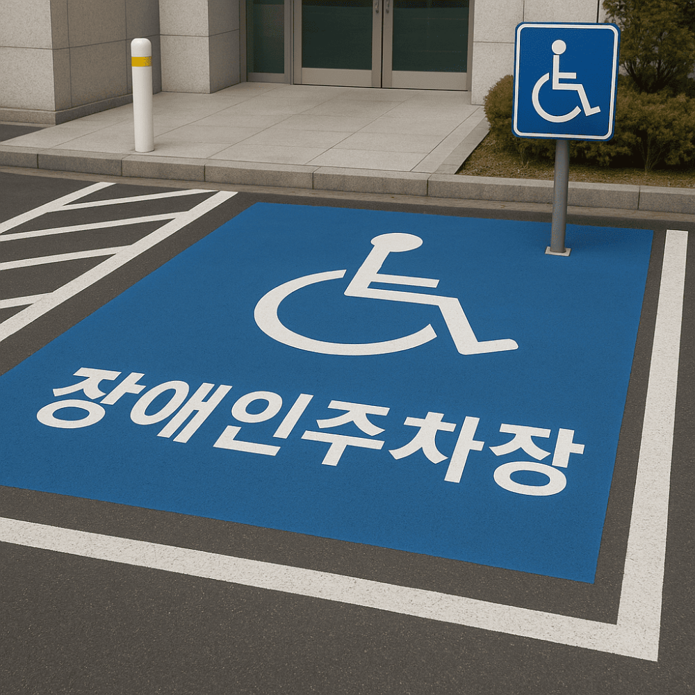 장애인-주차장-표지판