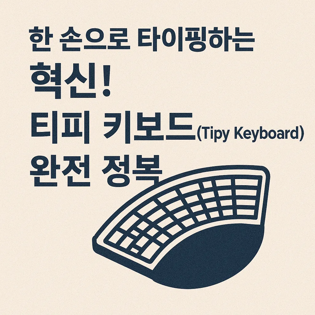 한손키보드 추천 누구나 쉽게 쓰는 Tipy 키보드 전격 분석