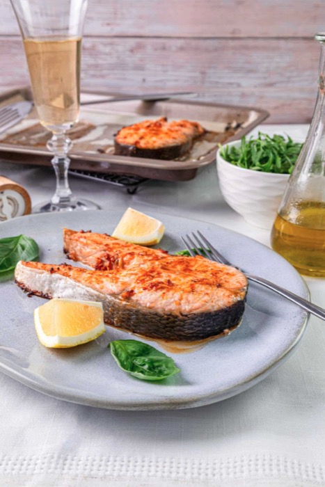 폴리페놀이 많은 연어