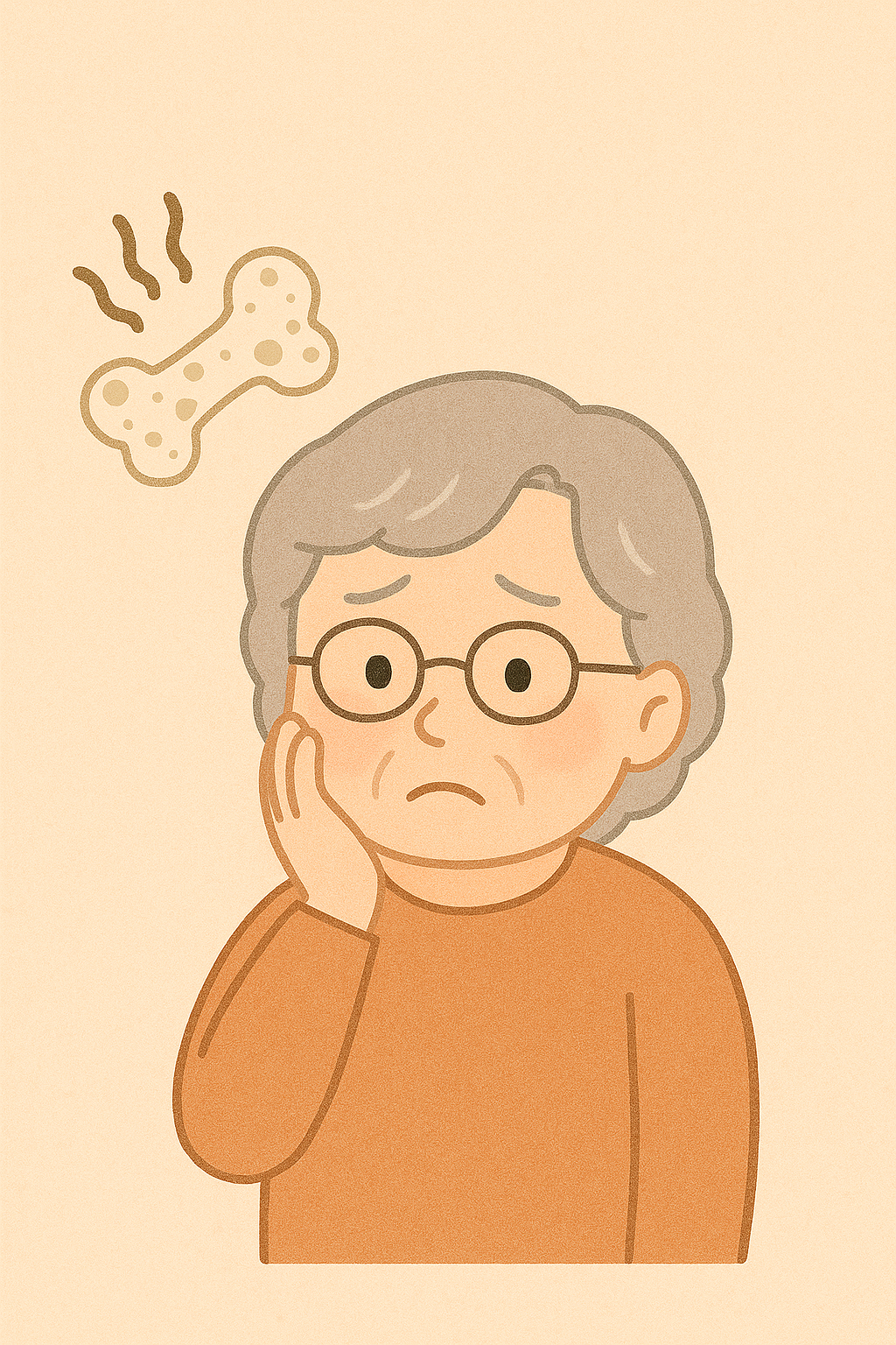 골다공증으로 고생하는 사람