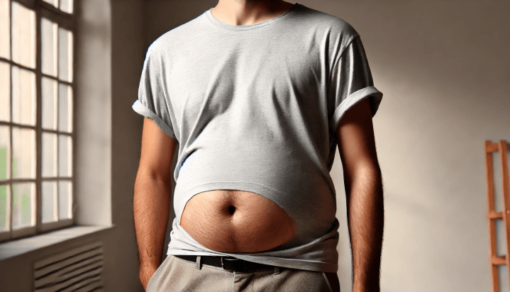 배가 많이 나온 남성