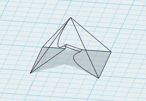 휘어진 입체도형