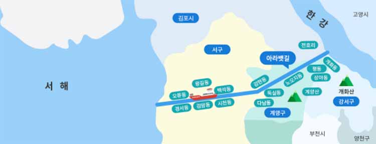 아라뱃길 위치