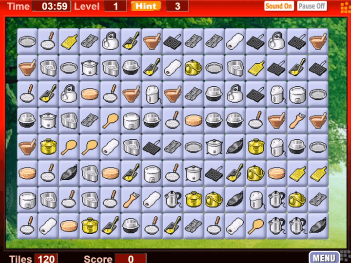 주방기구-짝맞추기-게임-시작-화면
