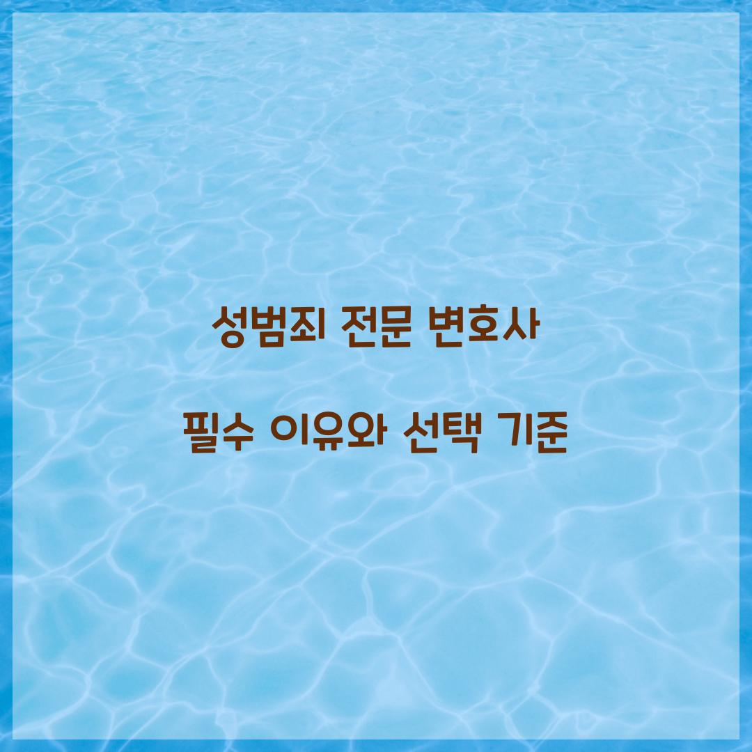 성범죄 전문 변호사