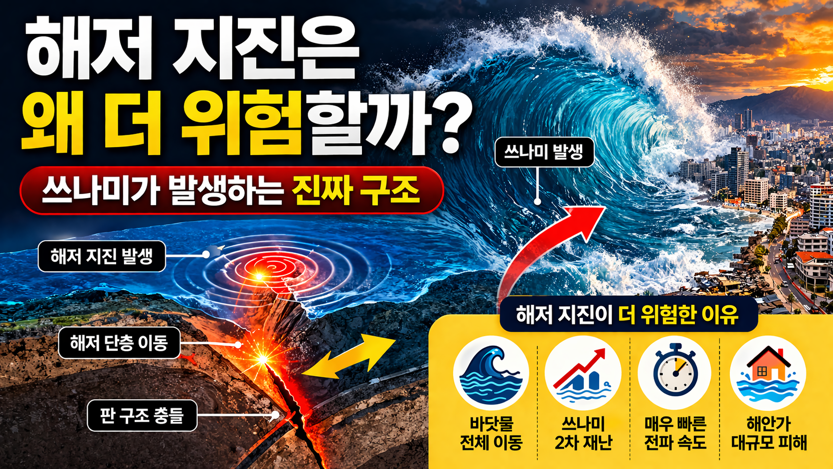 해저 지진은 왜 더 위험할까 쓰나미로 이어지는 구조