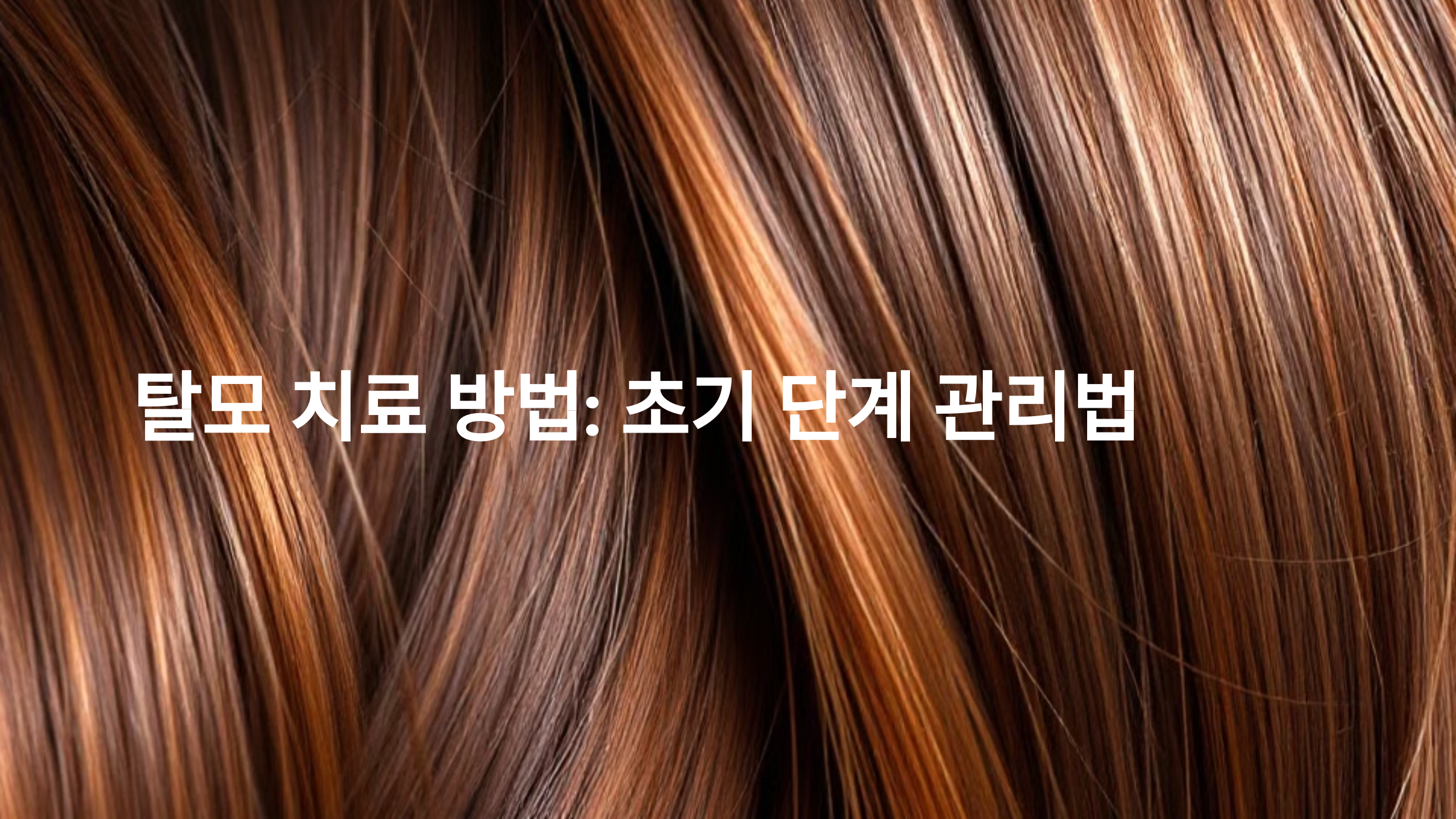 탈모 치료 방법