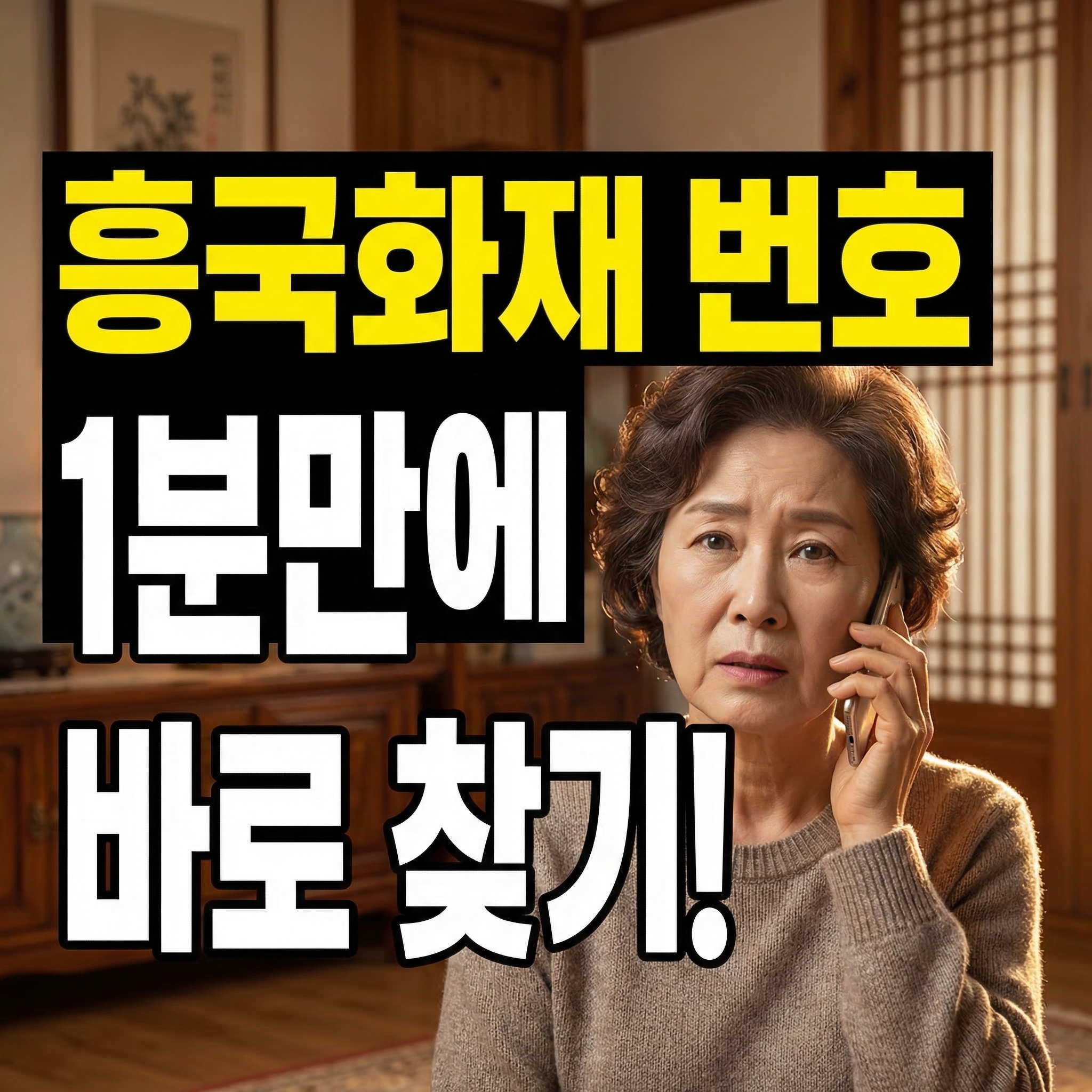 흥극화재 콜센터 전화번호 알아보기