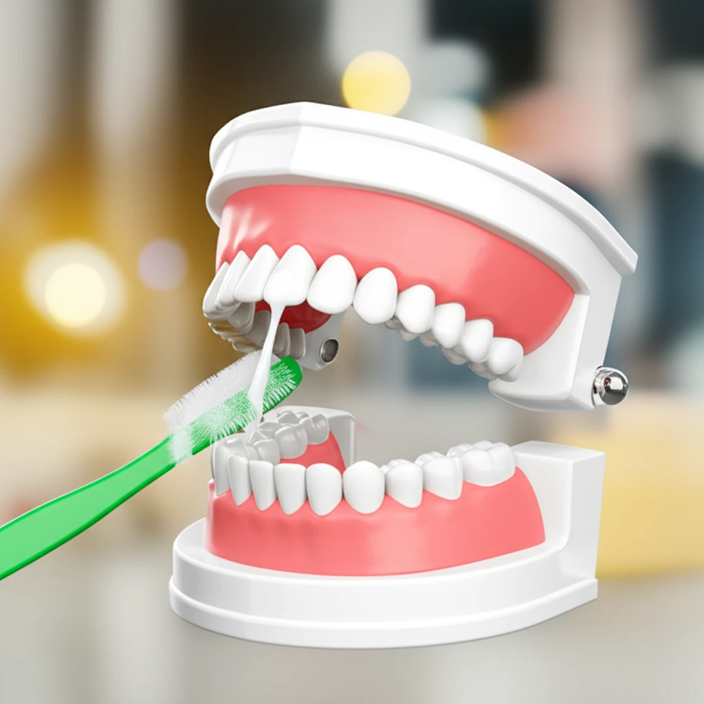 틀니 세정제 필수 일반 칫솔 사용은 