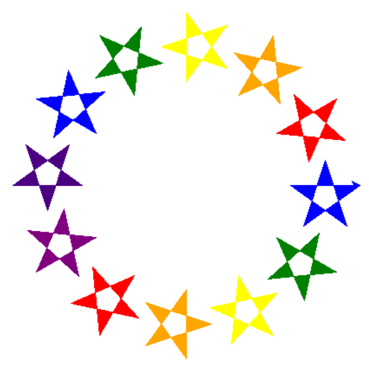 별 작도하기 실행결과