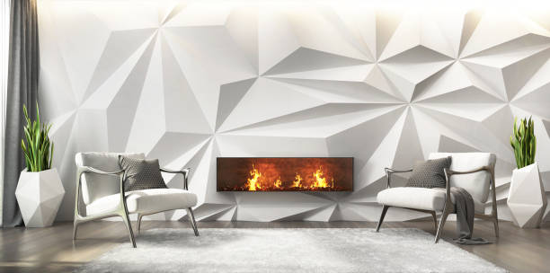 벽에-장식된-가짜-벽난로