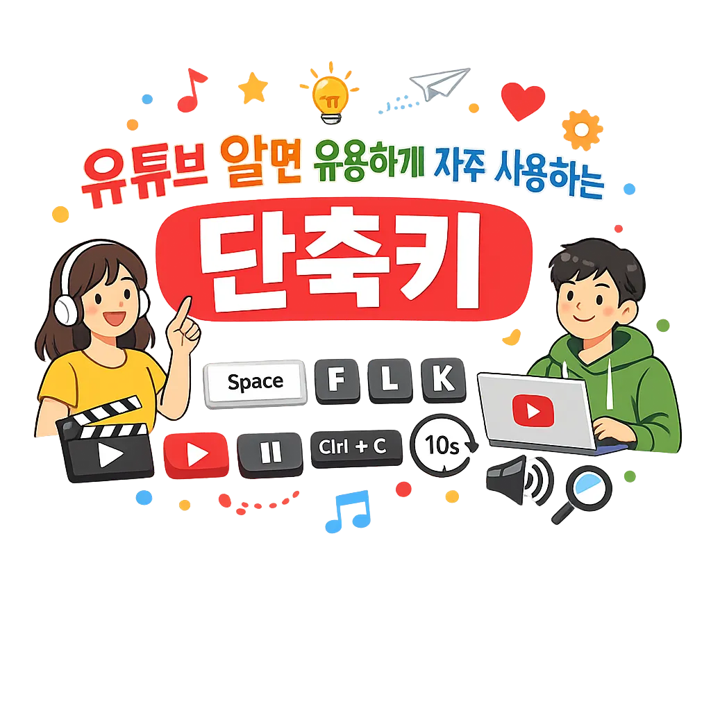 유튜브 알면 유용하게 자주 사용하는 단축키 사용 방법