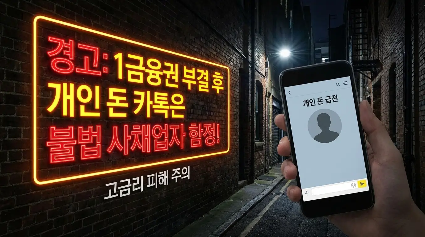 1금융권 부결 및 개인 돈 카톡 불법 사채업자 함정 경고