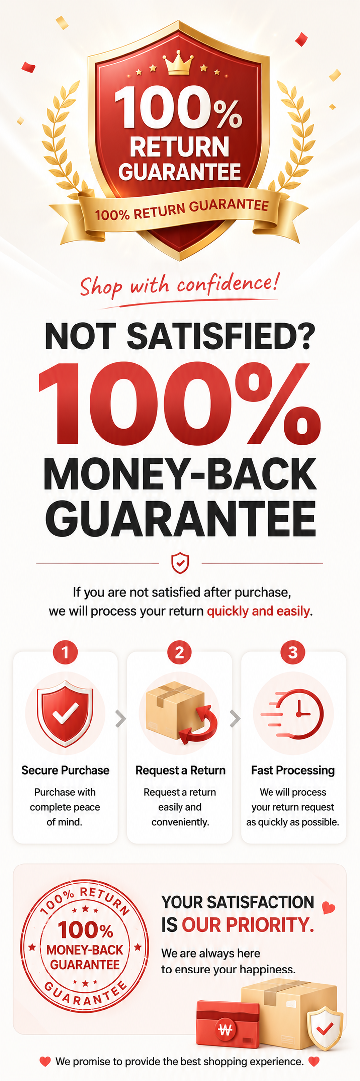 How to break down the last bit of doubt with return policies and quality guarantees