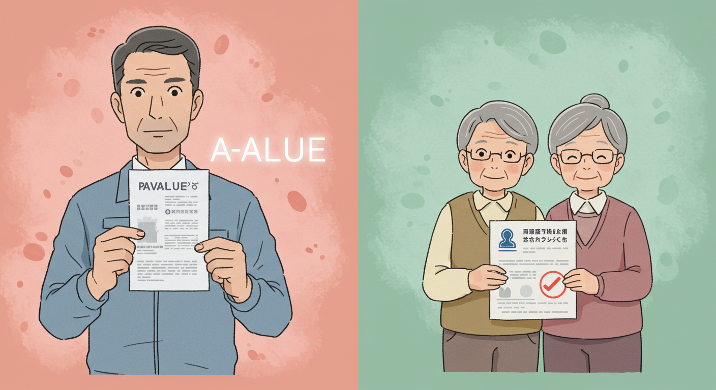 국민연금과 기초연금 지급 조정 기준을 비교하는 장면