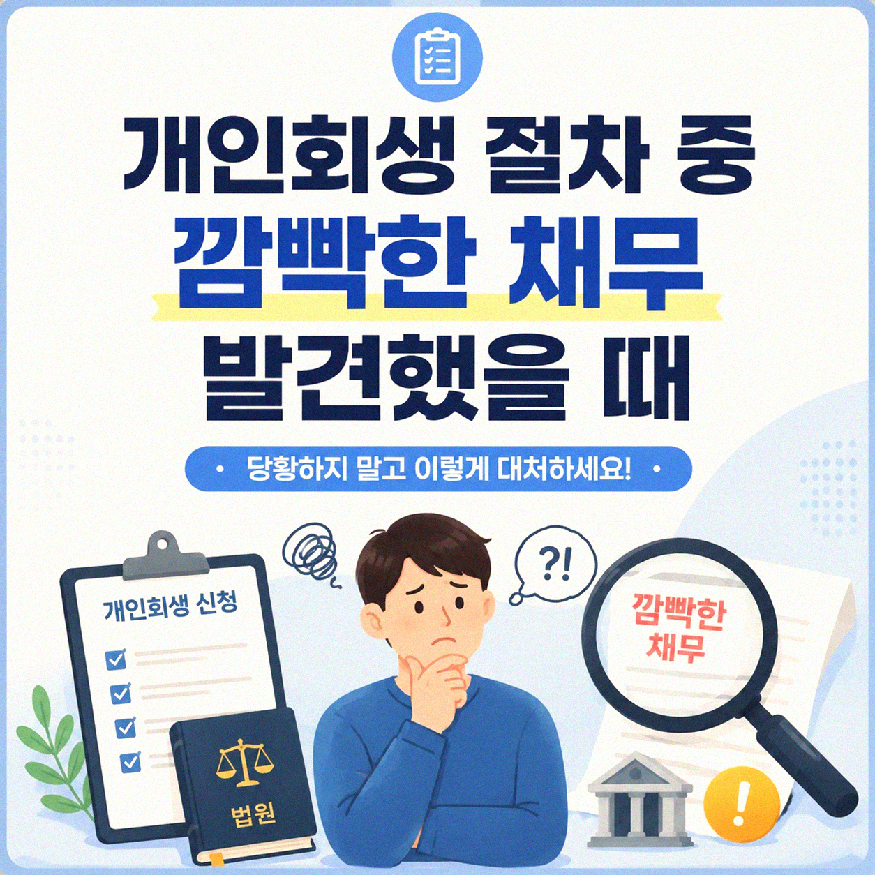 개인회생 중 빠뜨린 채무 어떻게 처리할까