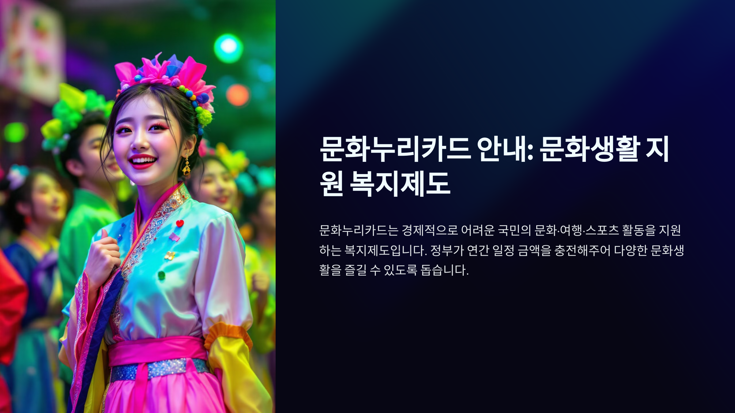 문화누리카드 발급대상 및 이용 안내
