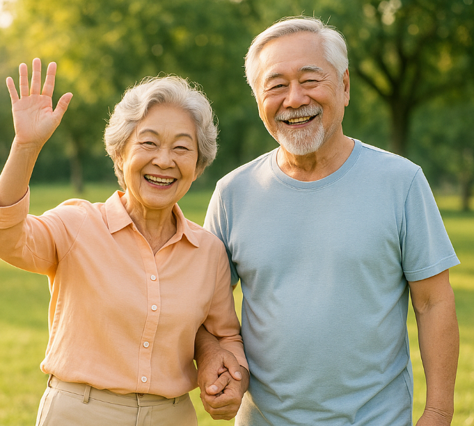 건강한 노녕부부