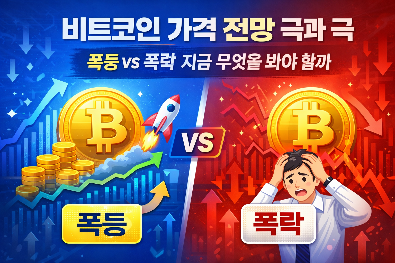 비트코인 가격 전망 극과 극