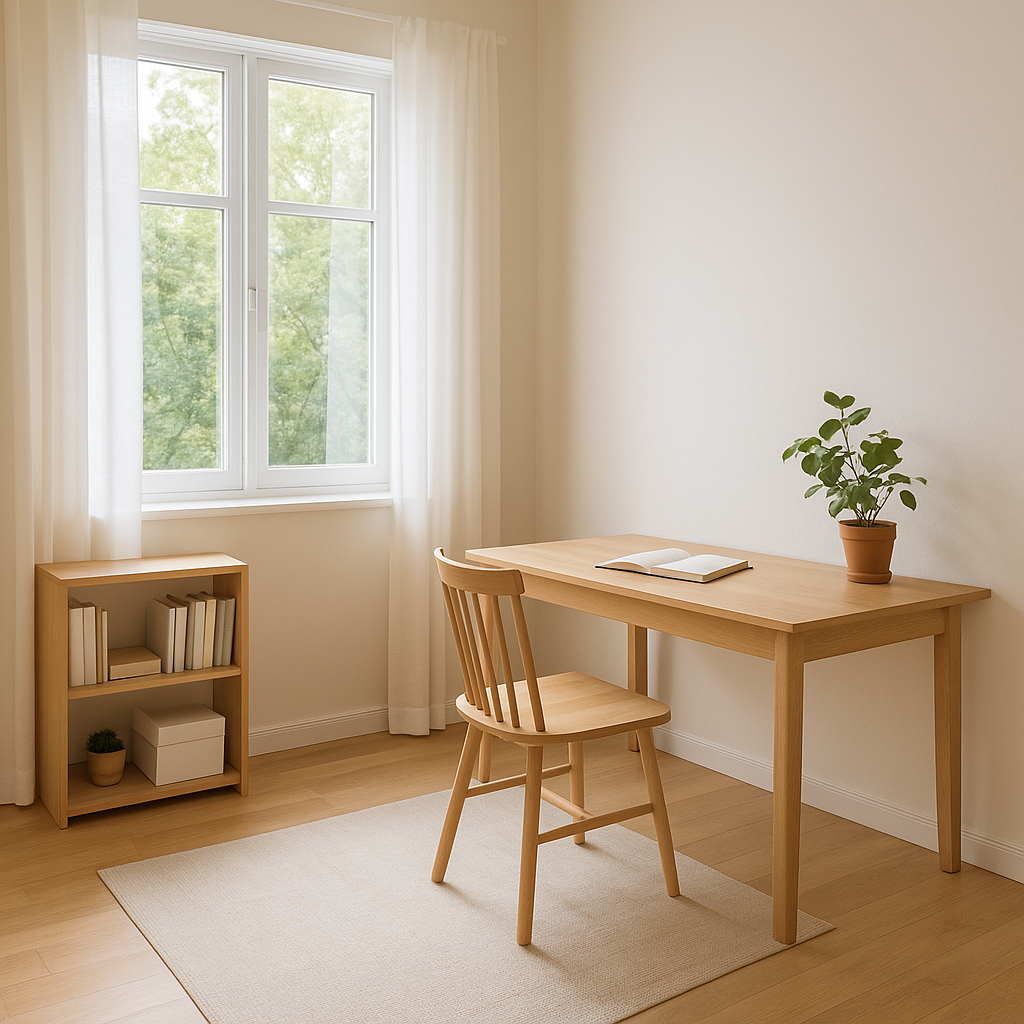 책상은 창문이 측면에 있을 때 가장 안정적인 기운을 만들어준다고 합니다.