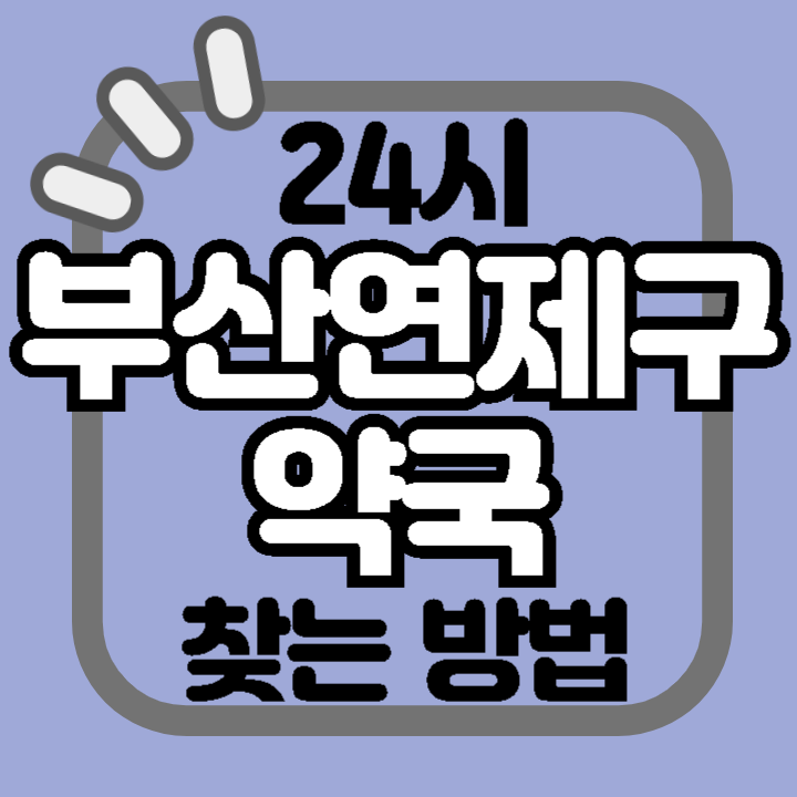 부산 연제구 24시 야간 주말 공휴일 명절 추석 설 약국 병원 동물병원 찾기