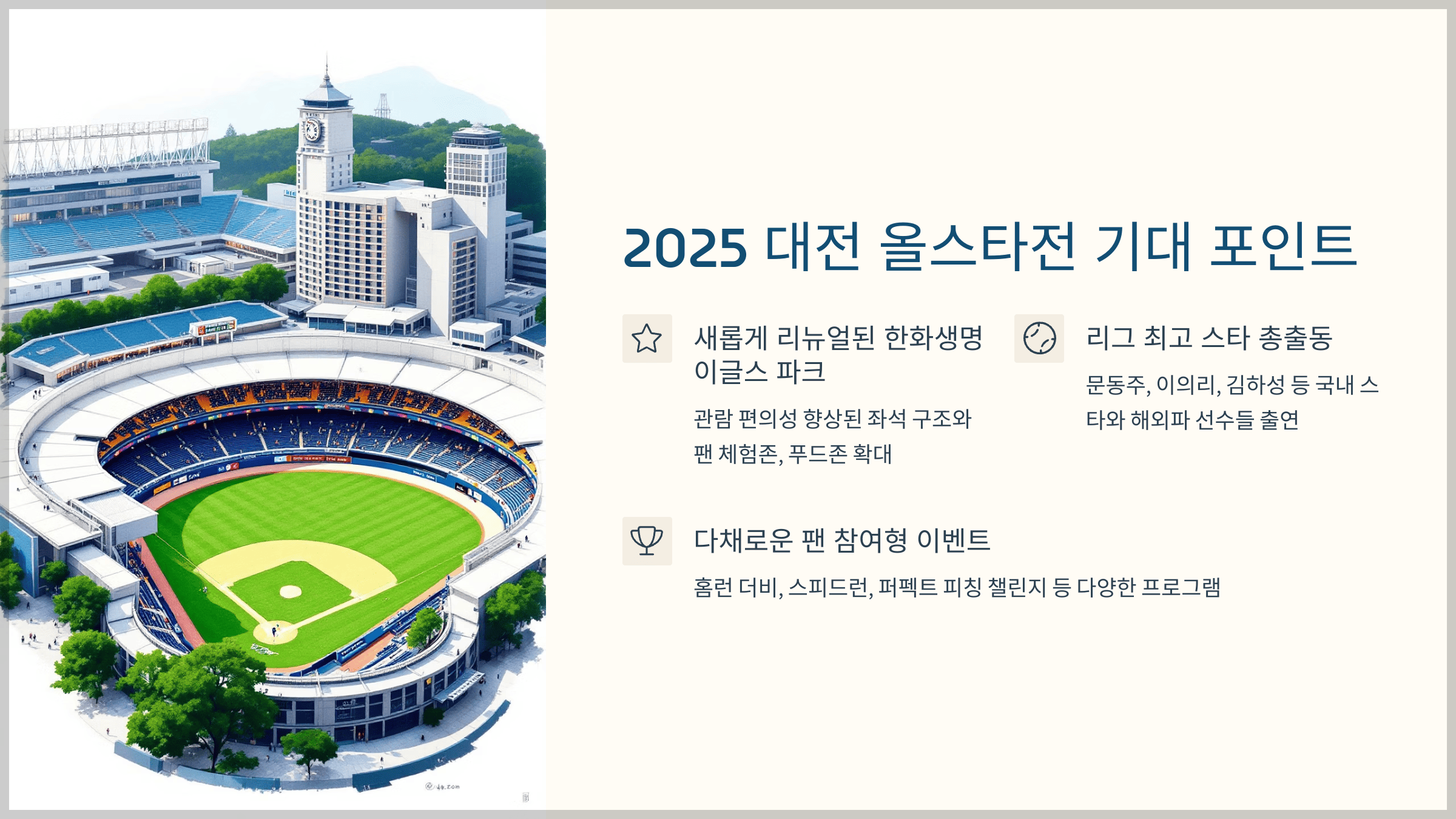 2025 대전 올스타전, 기대해야 할 포인트