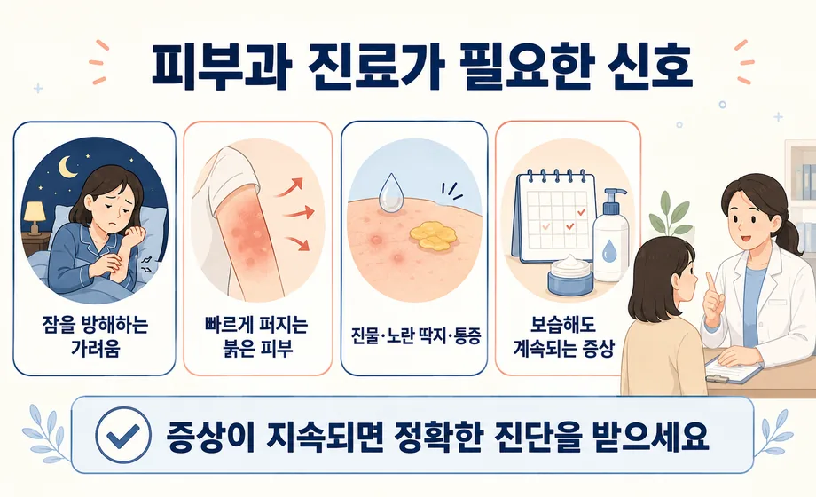 아토피 피부염으로 피부과 진료가 필요한 네 가지 신호