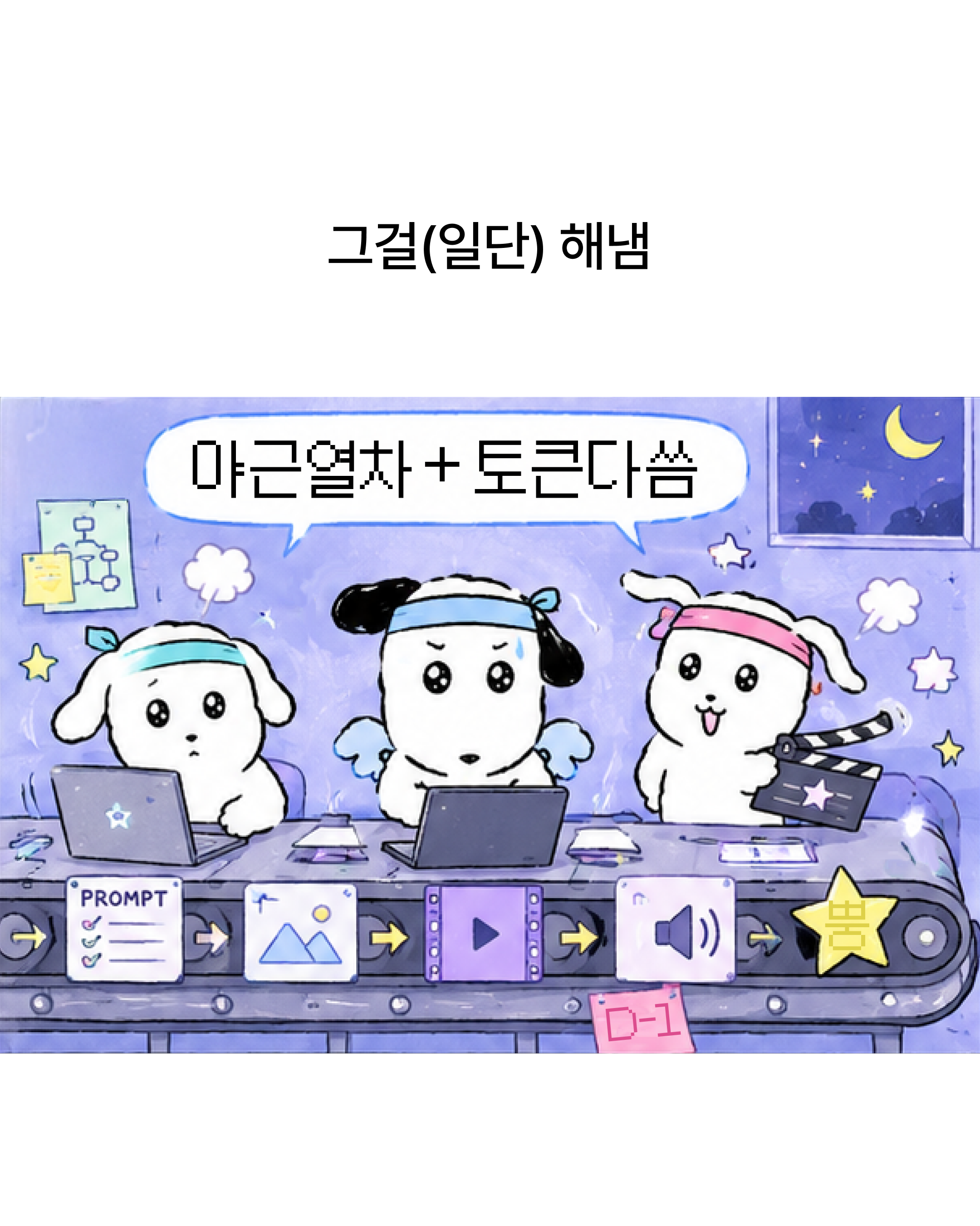 마감 직전 — 당일까지 생성을 돌렸습니다