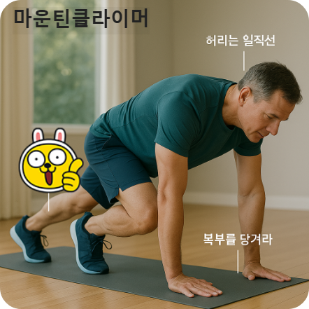 마운틴 클라이머하는 남성사진