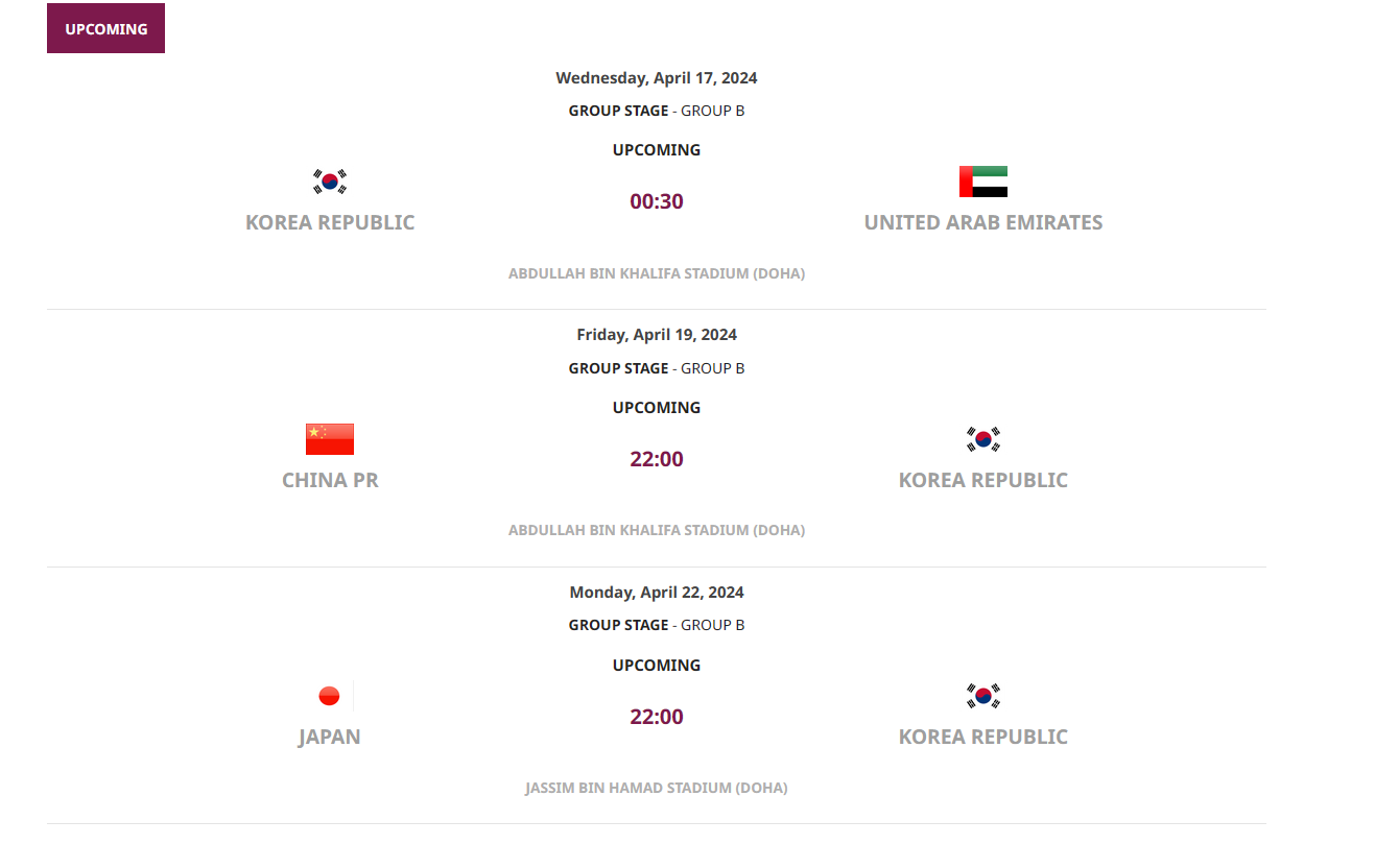 u23 아시안컵 축구