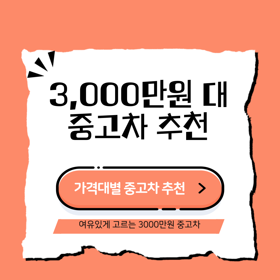 3000만원 대 중고차 추천