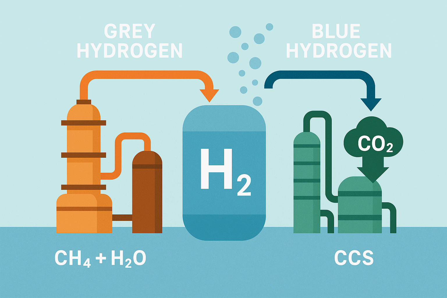 천연가스 개질을 통한 그레이·블루 수소 생산 구조 분석
